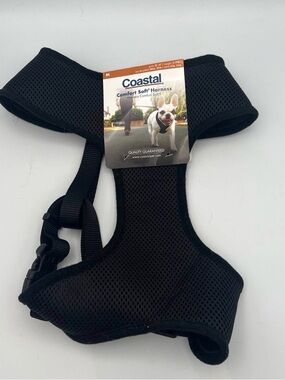 Coastal Comfort Soft Dog Harness in Black Medium